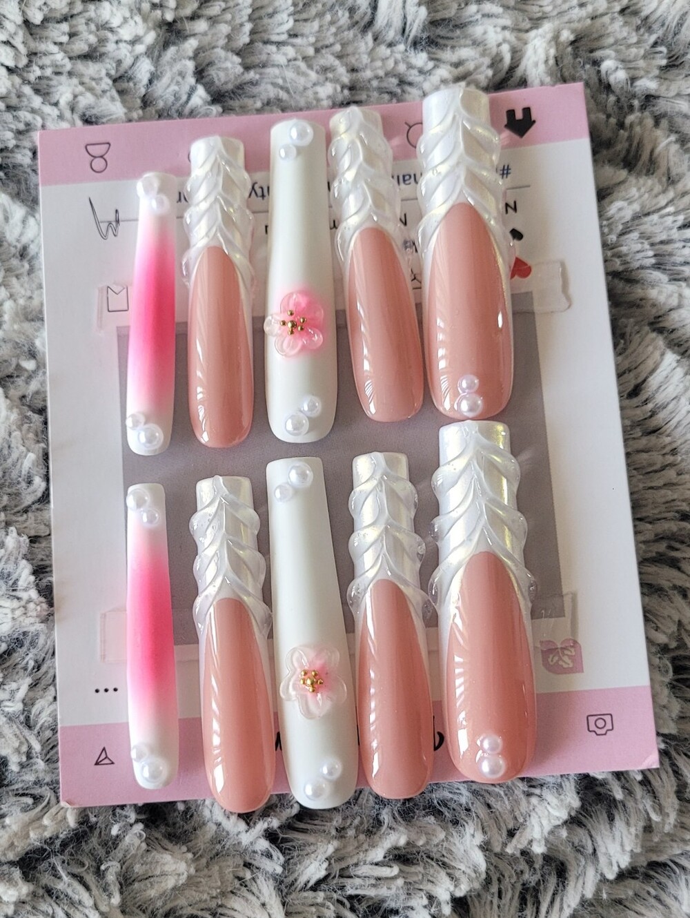 Extra Long Handmade Acrylic Press On Nails